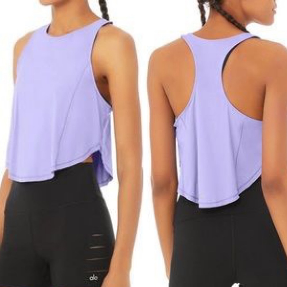 ALO Yoga Lavender Crop Top